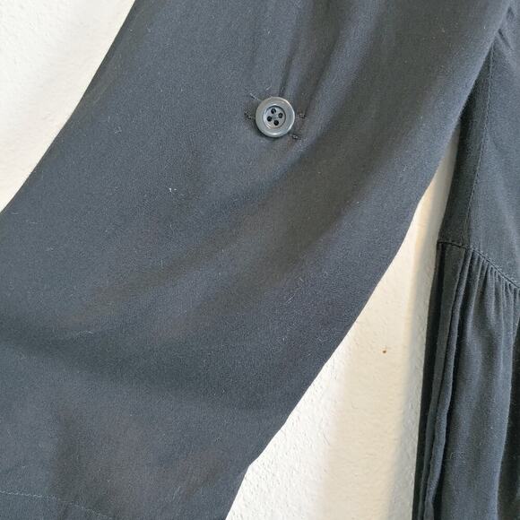 Studio X Women's Black Sheer Floral Embroidered Blouse Sz M - Picture 2 of 11